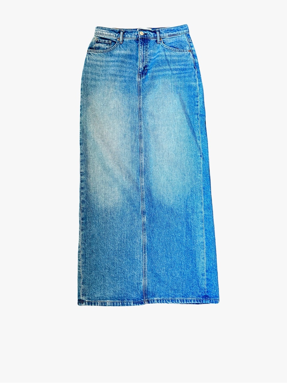 Reformation Daria Ultra High Rise Denim Maxi Skirt Wash Size 29 - Picture 3 of 6